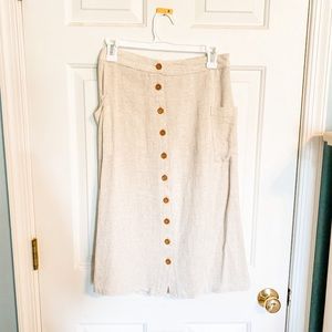 ROOLEE cream midi skirt. Brand new